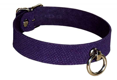 BDSM Halsband Veloursleder SNAKE