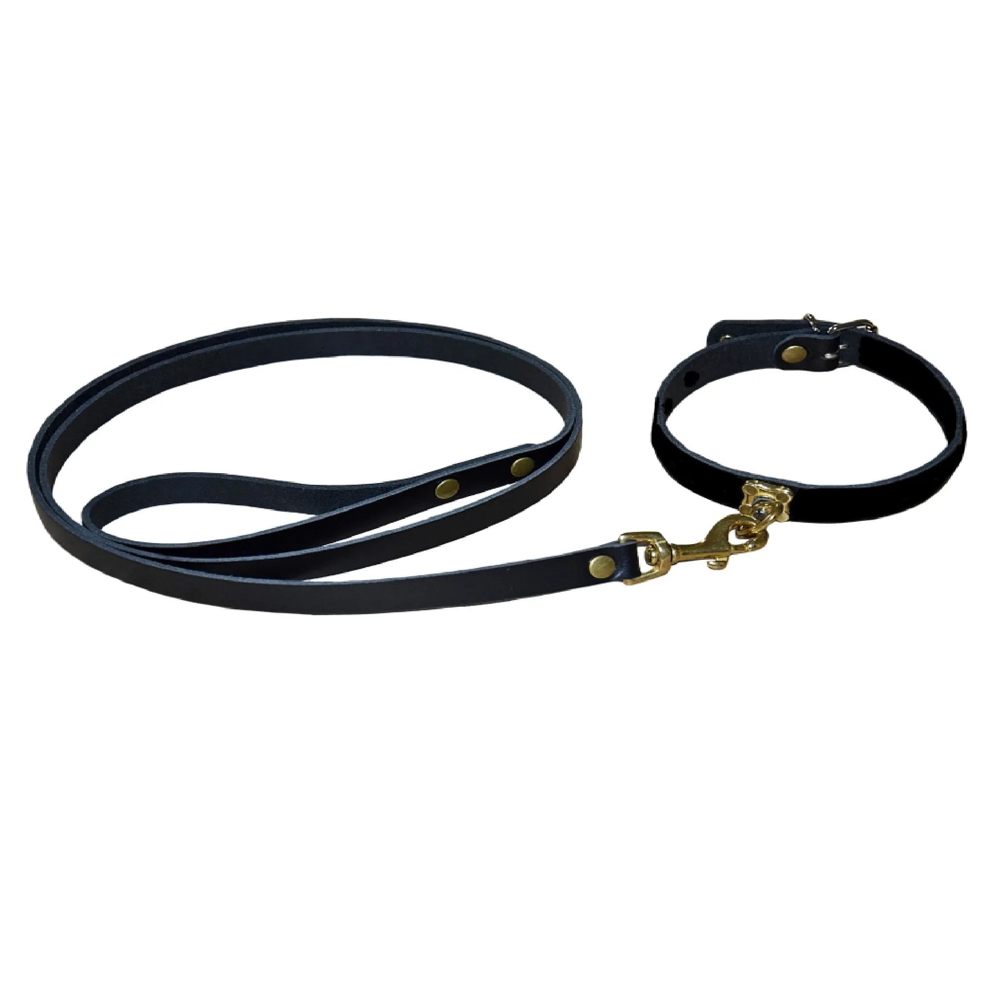 Bondage-Set Leder Halsband und Leine – Komplettes Set aus hochwertigem Leder