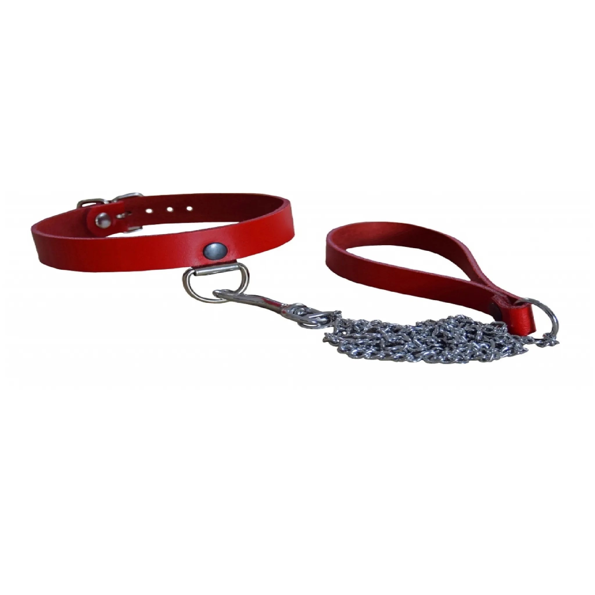 Bondageset Halsband mit Führleine aus Leder