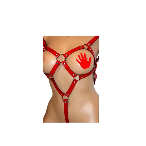 BDSM Körpergeschirr Lederbody Harness für Damen