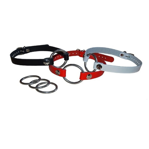 BDSM Ringknebel mit 2 Ringen aus Edelstahl