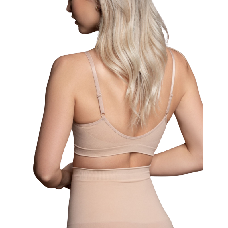 BYE-BRA - MEDIUM CONTROL SEAMLESS BRA BEIGE SIZE M