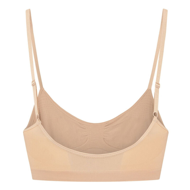BYE-BRA - MEDIUM CONTROL WIRELESS BRA BEIGE SIZE L