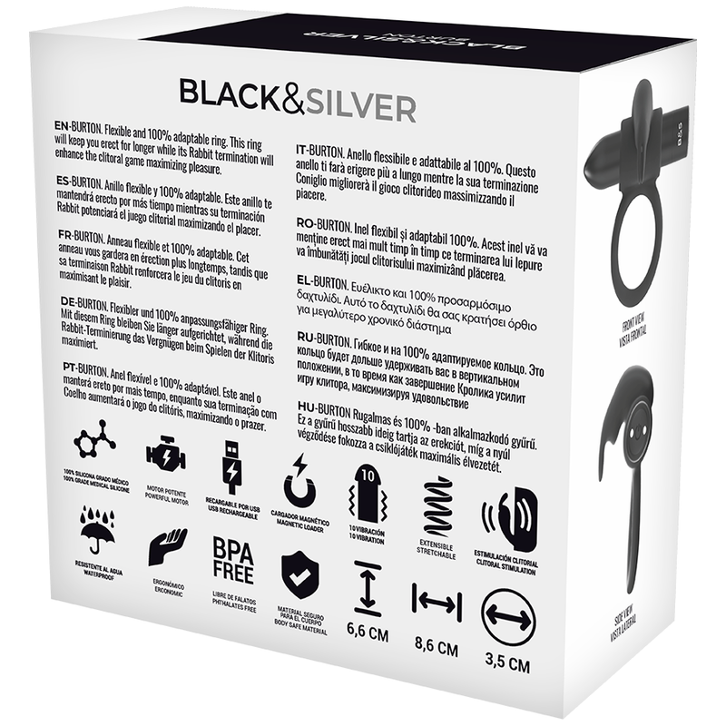 Black&Silver - Burton Cockring-Uhr Mit Fernbedienung