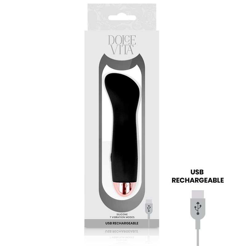 Dolce Vita - Aufladbarer Vibrator Eine Schwarze 7-Geschwindigkeit