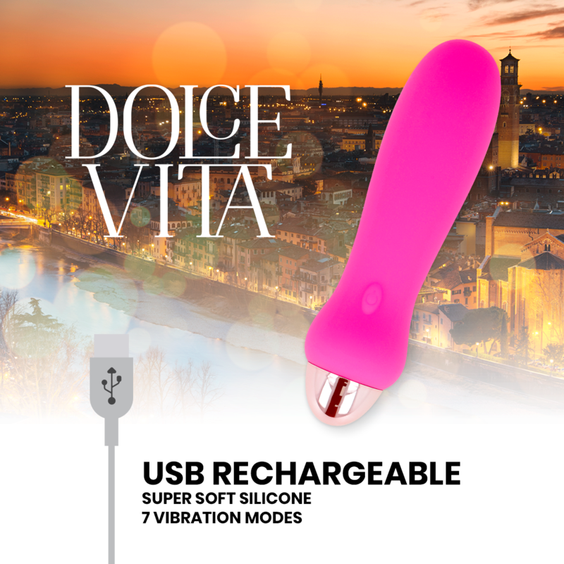 Dolce Vita - Aufladbarer Vibrator Fãœnf Rosa 7 Geschwindigkeiten