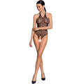 Passion - Woman Bs087 Schwarzer Bodystocking, Eine Grã–Sse