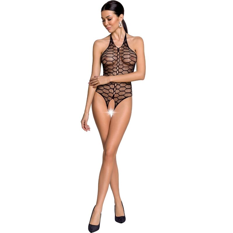 Passion - Woman Bs087 Schwarzer Bodystocking, Eine Grã–Sse