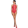 Passion - Woman Bs088 Roter Bodystocking, Eine Größe