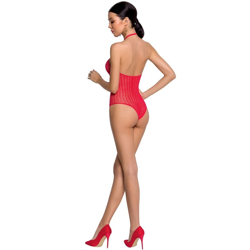 Passion - Woman Bs088 Roter Bodystocking, Eine Größe