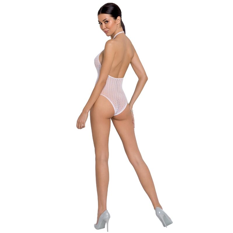 Passion - Woman Bs088 Weisser Bodystocking, Eine Größe