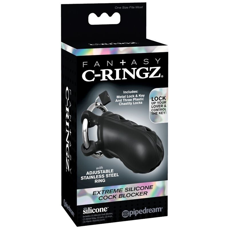 FANTASY C-RINGZ Liebesring aus Edelstahl, stilvoller C-Ring für sinnliche Momente, zeigt die glänzende Oberfläche und elegantes Design