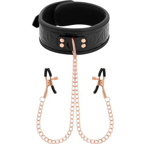 Begme - Black Edition Halsband Mit Nippelklemmen