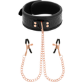 Begme - Black Edition Halsband Mit Nippelklemmen