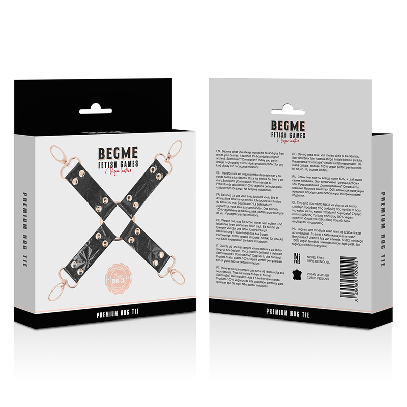 Begme - Black Edition Vegane Leder-Hog-Krawatte