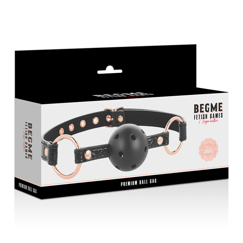 Begme - Black Edition Ballknebel Veganes Leder
