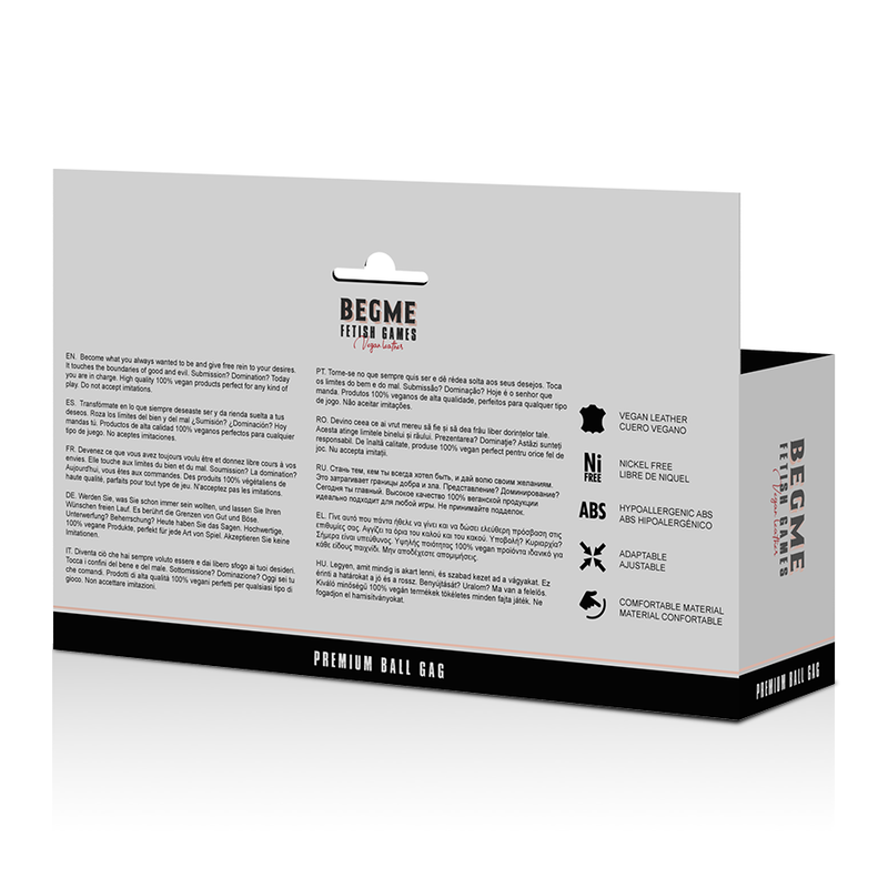 Begme - Black Edition Ballknebel Veganes Leder
