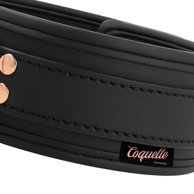 COQUETTE CHIC DESIRE - FANTASY NECKLACE MADE OF VEGAN LEATHER WITH STRAP AND NEOPRENE LINING