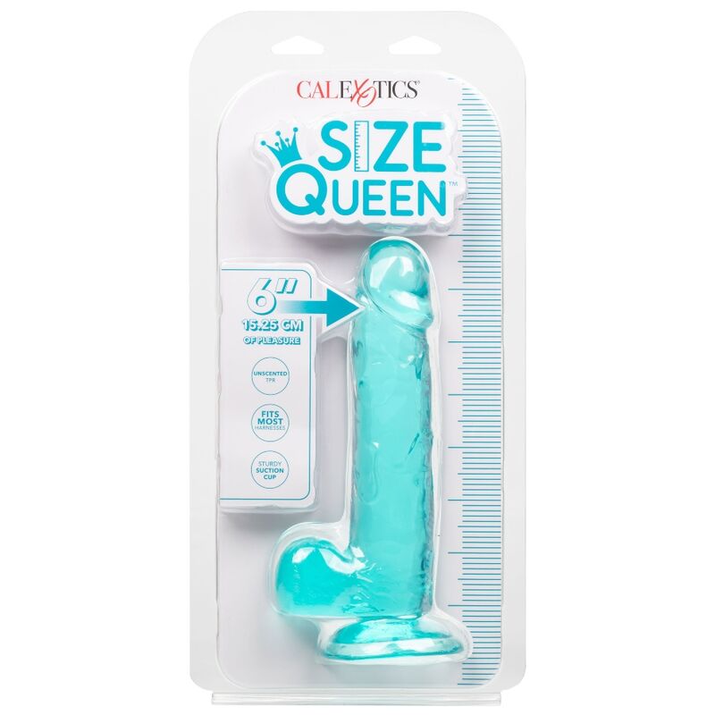 Calexotics - Grã–Sse Kã–Nigin-Dildo Blau 15.3 Cm