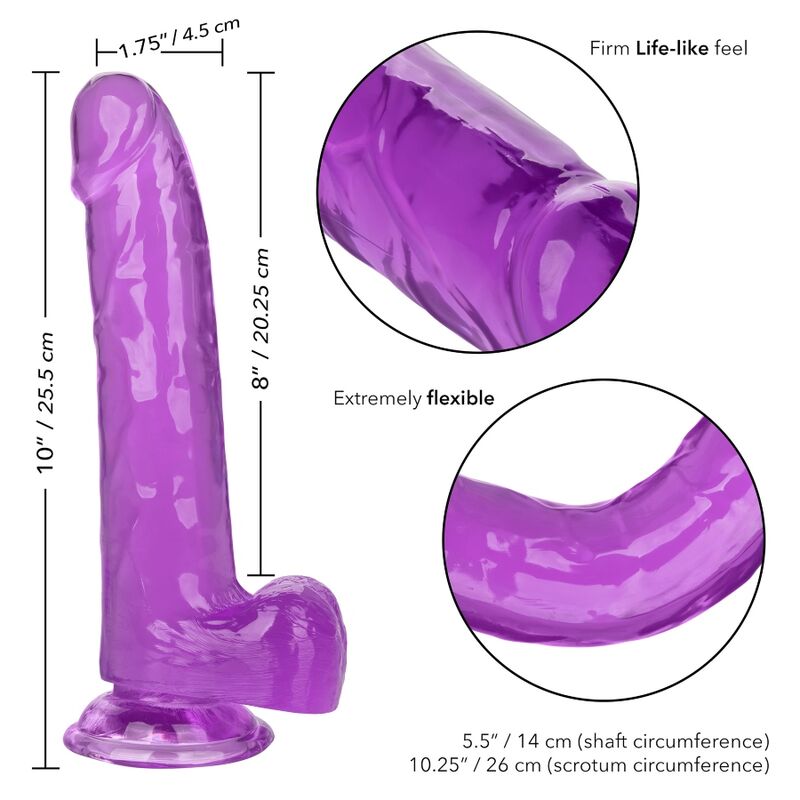 Calexotics - Grã–Sse Kã–Nigin-Dildo Lila 20.3 Cm