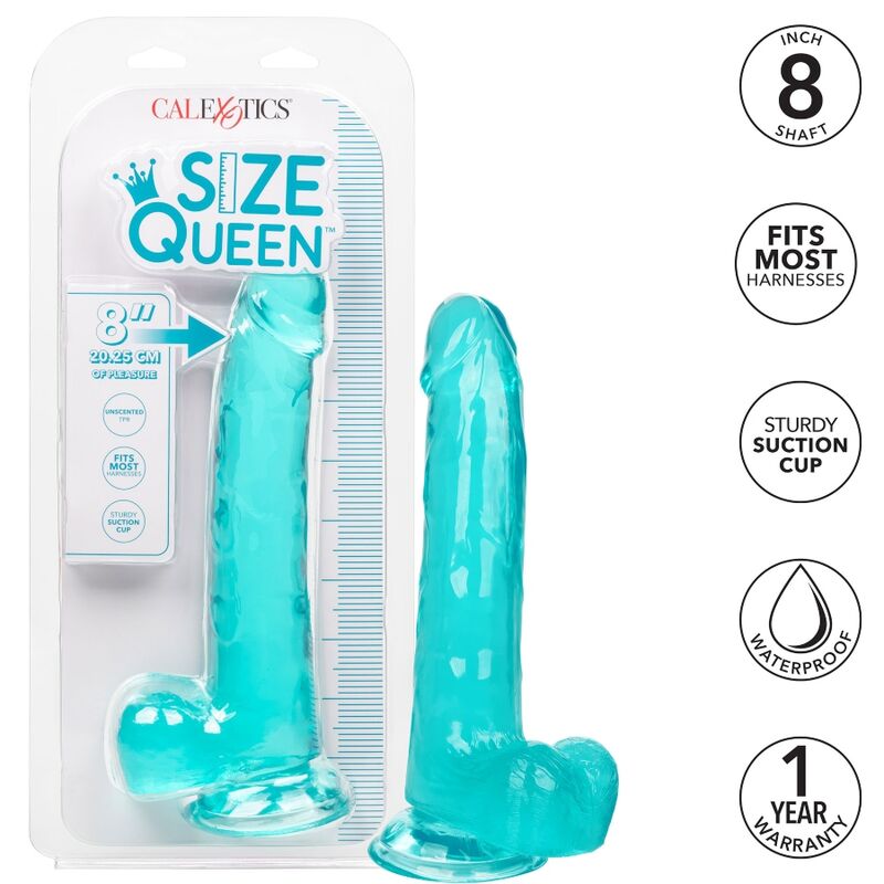 Calexotics - Grã–Sse Kã–Nigin-Dildo Blau 20.3 Cm