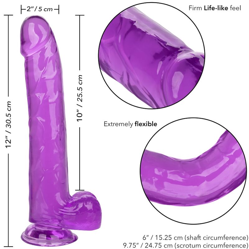 Calexotics - Grã–Sse Kã–Nigin-Dildo Lila 25.5 Cm