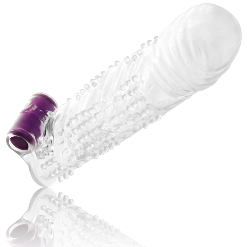 OHMAMA - TEXTURED PENIS SLEEVE WITH VIBRATING BALL