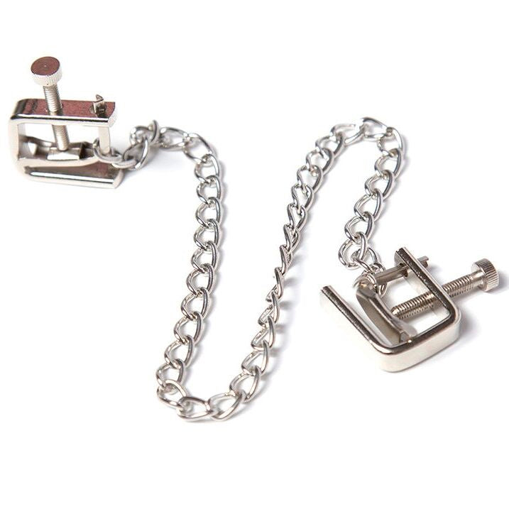 OHMAMA FETISH - Metallschraubenklemmen mit Kette