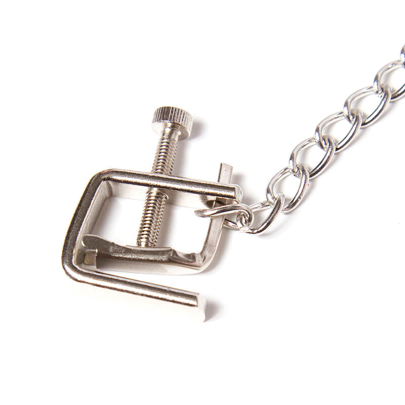OHMAMA FETISH - Metallschraubenklemmen mit Kette