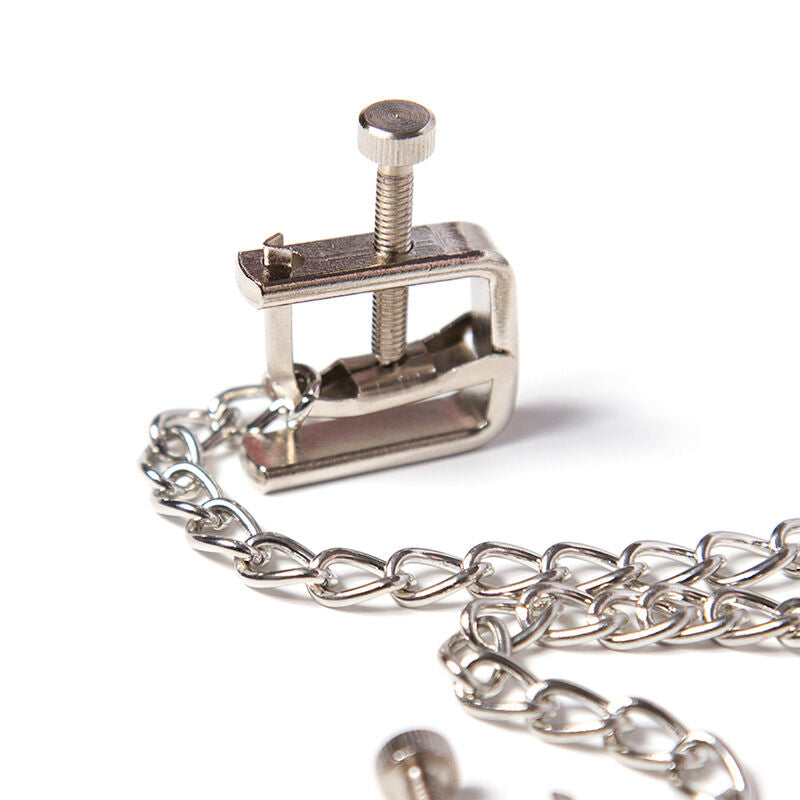 OHMAMA FETISH - Metallschraubenklemmen mit Kette