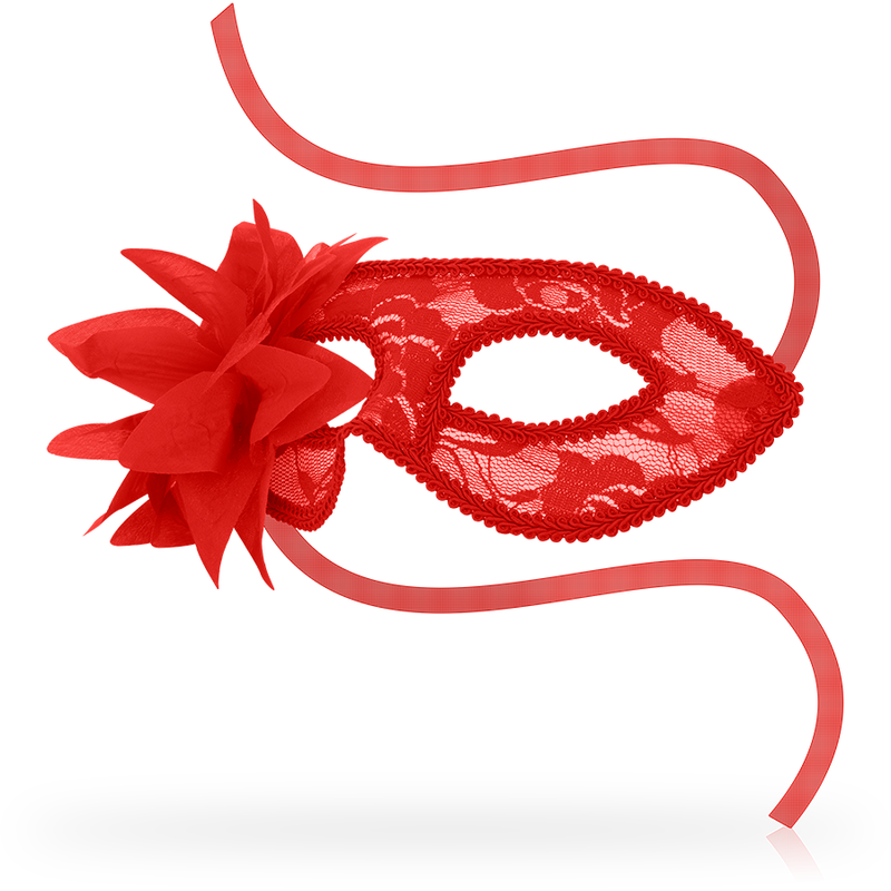 OHMAMA - MASKS MASKS WITH LACE AND RED FLOWERS