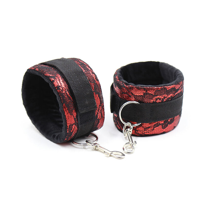 OHMAMA FETISH - VELVET HANDCUFFS WITH NYLON STRAP