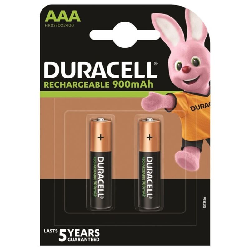 Duracell - Wiederaufladbare Batterie Hr03 Aaa 900 Mah 2 Einheit