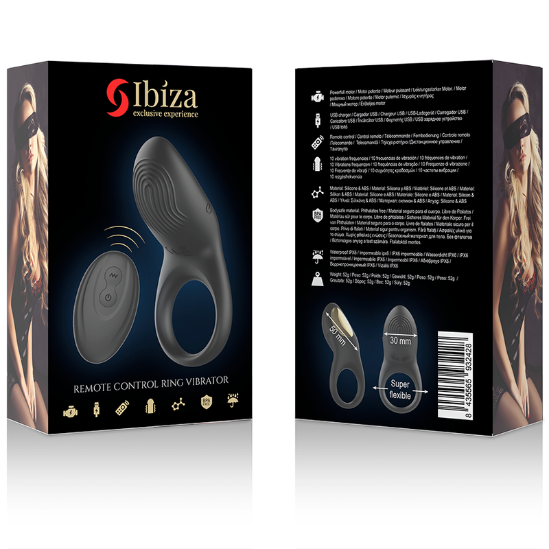 IBIZA - FULL-CONTACT VIBRATING RING WITH REMOTE CONTROL