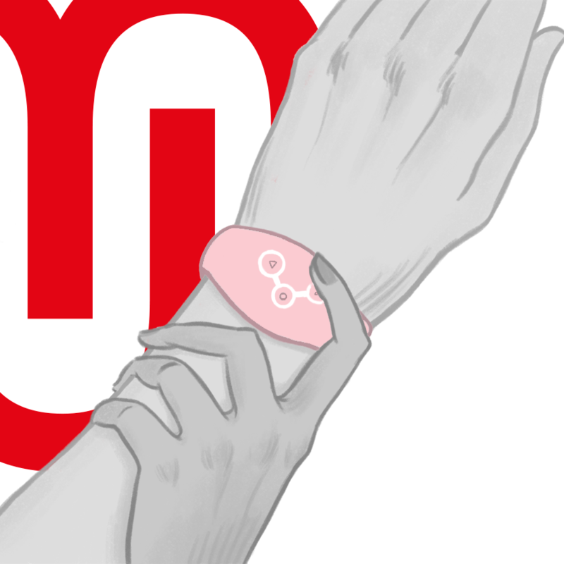 Watchme - Wireless-Technologie-Uhr Zartes Rosa