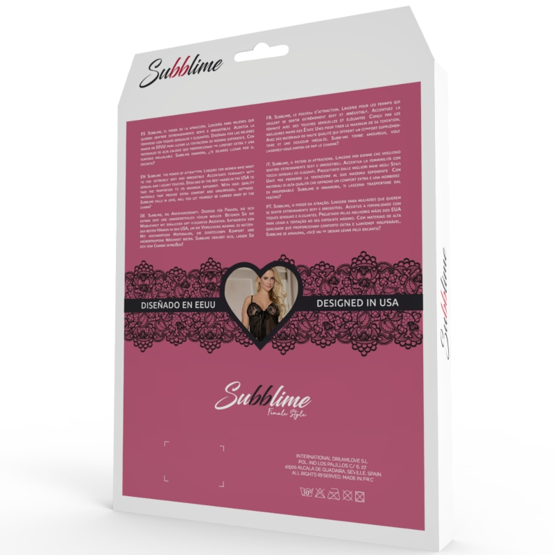 Subblime - Set Zweiteiliges Set Spitzenoberteil Und Hã–Schen L/Xl