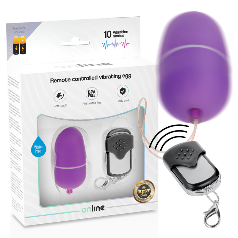 ONLINE - REMOTE VIBRATING EGG M PURPLE