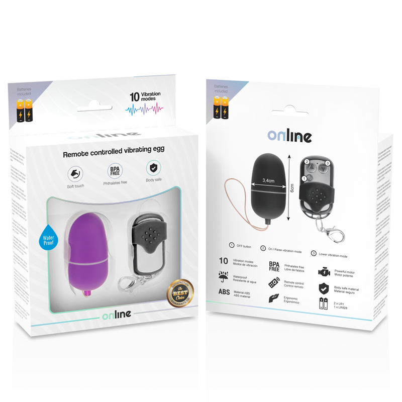 ONLINE - REMOTE VIBRATING EGG M PURPLE