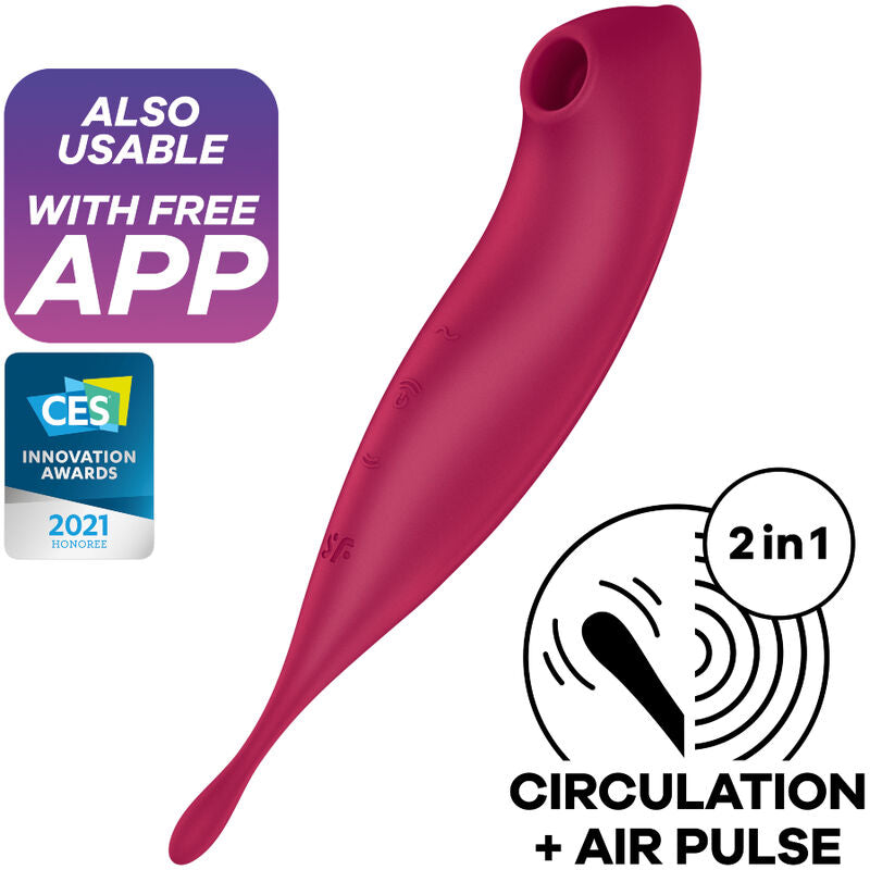SATISFYER - Twirling Pro + Air Pulse Stimulator & Vibrator