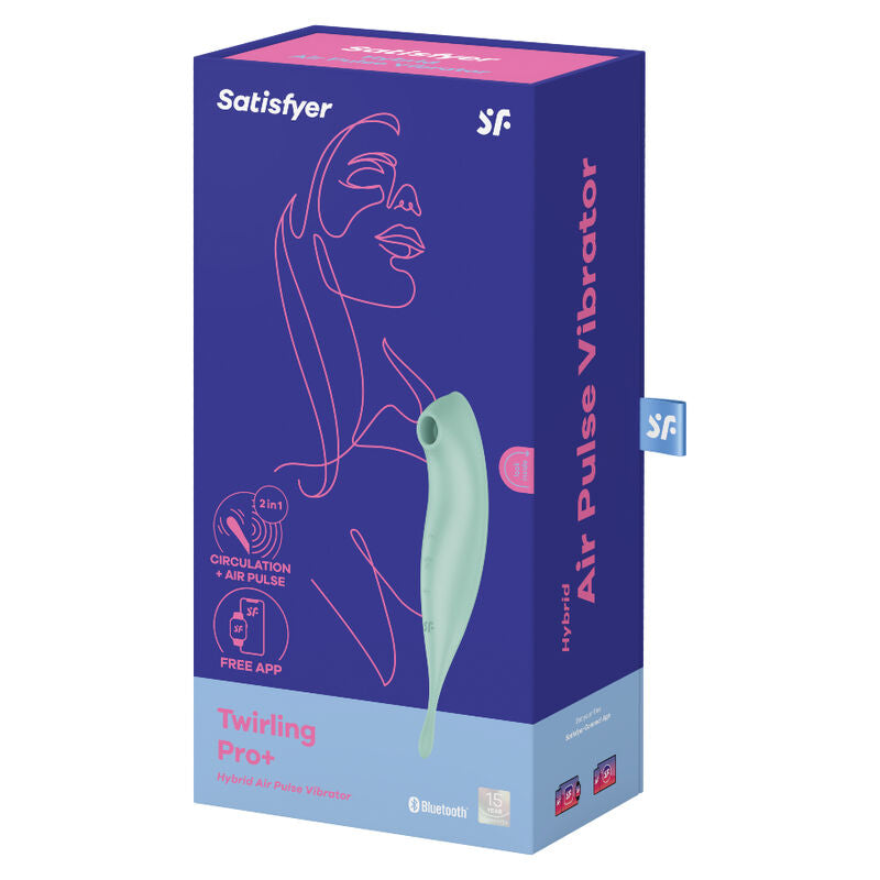 Satisfyer - Twirling Pro+ Air Pulse Stimulator & Vibrator App Grãœn