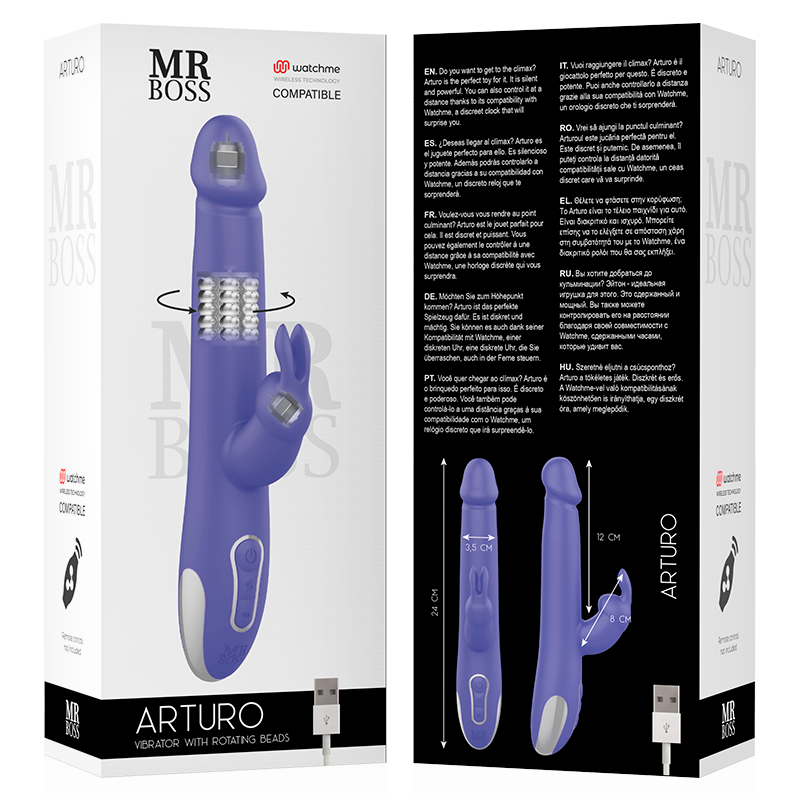 Mr. Boss - Arturo Vibrator & Rotator Compatible With Watchme Wireless Technology