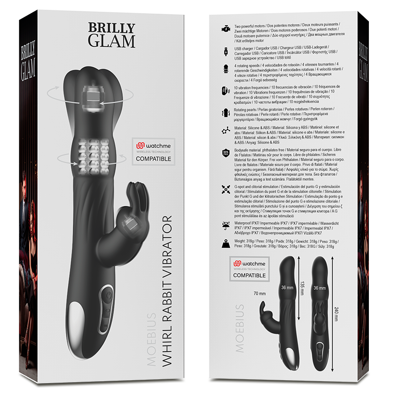 Brilly Glam - Moebius Rabbit Vibrator & Rotator Compatible With Watchme Wireless Technology