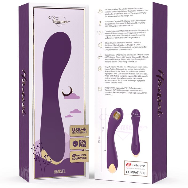 Treasure - Hansel G-Spot Vibrator Watchme Wireless Technologie Kompatibel