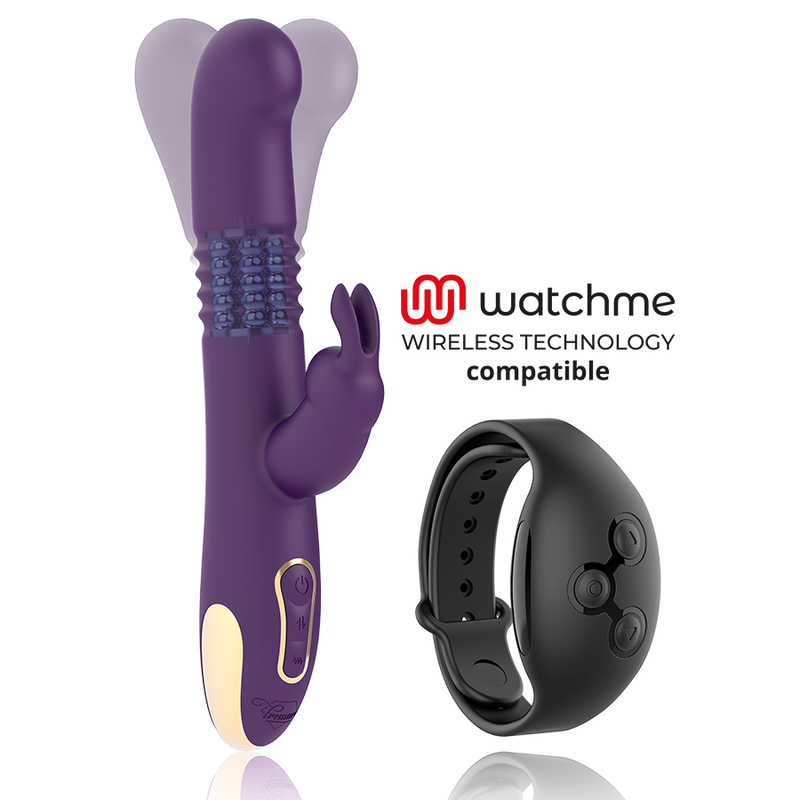 Treasure - Bastian Rabbit Up & Down, Rotator & Vibrator Compatible With Watchme Wireless Technology