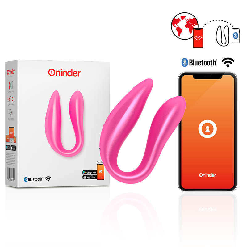 Oninder - Lisbon G-Spot and Clitoral Stimulator Pink - Free App