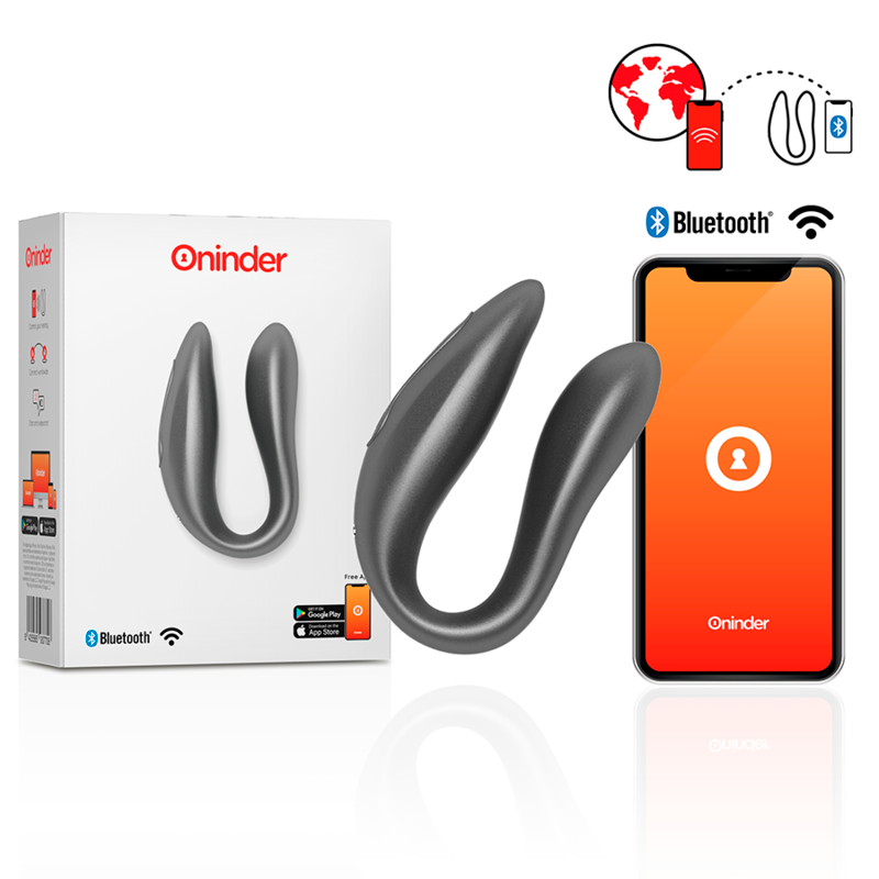 Oninder - Lisbon G-Spot and Clitoral Stimulator Black - Free App