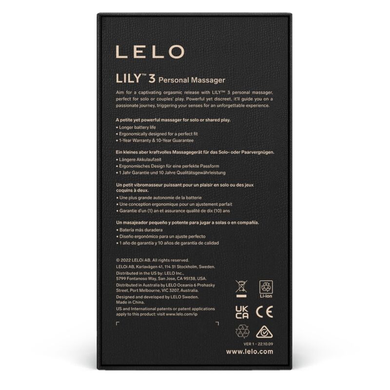 Lelo - Lily 3 Persã–Nliches Massager - Polargrãœn