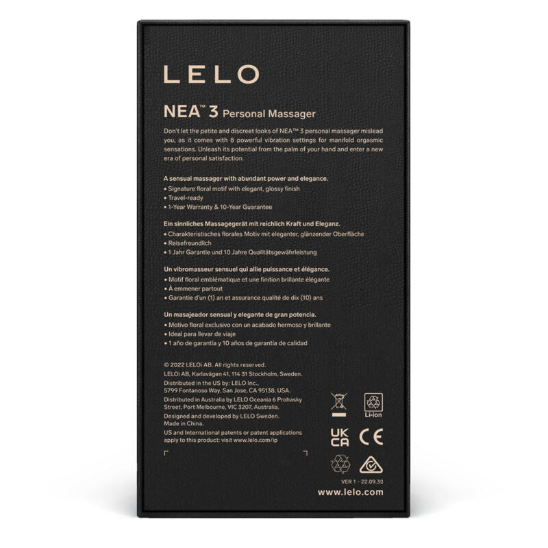 Lelo - Nea 3 Persã–Nliches Massagert Schwarz