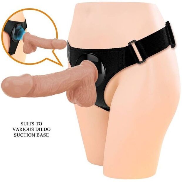 Pretty Love - Harness Pants Universal Harness with Dildo Jerry 21.8 cm Natural