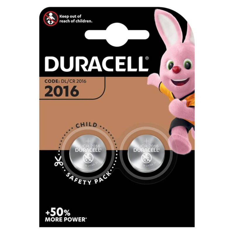 Duracell - Lithium Coin Battery CR2016 3V 2-Pack